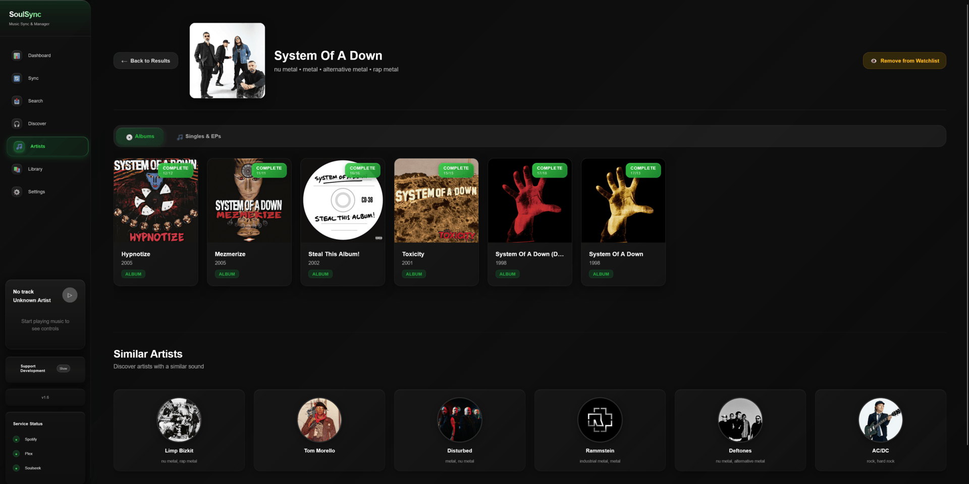 SoulSync Interface